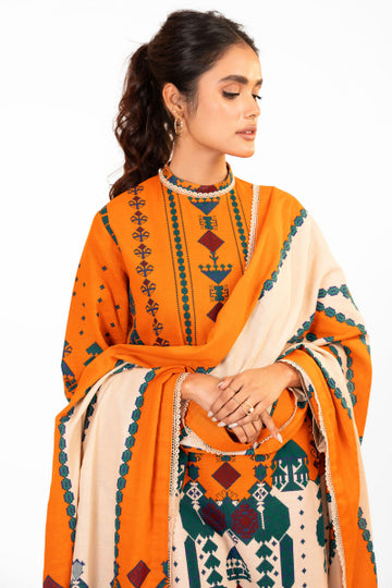 Alkaram FW-25-22-Yellow Winter Collection 2022 Online Shopping